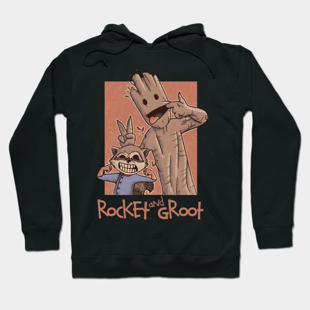 Rocket and Groot Hoodie by RedBug01